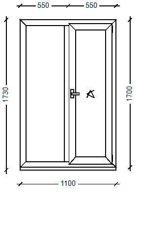 ПластКом КОМФОРТ: Дверь входная открывание внутрь, Ivaper 70 мм, Дверная фурнитура, 2070х1000, Белый